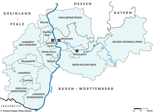 Karte der Metropolregion